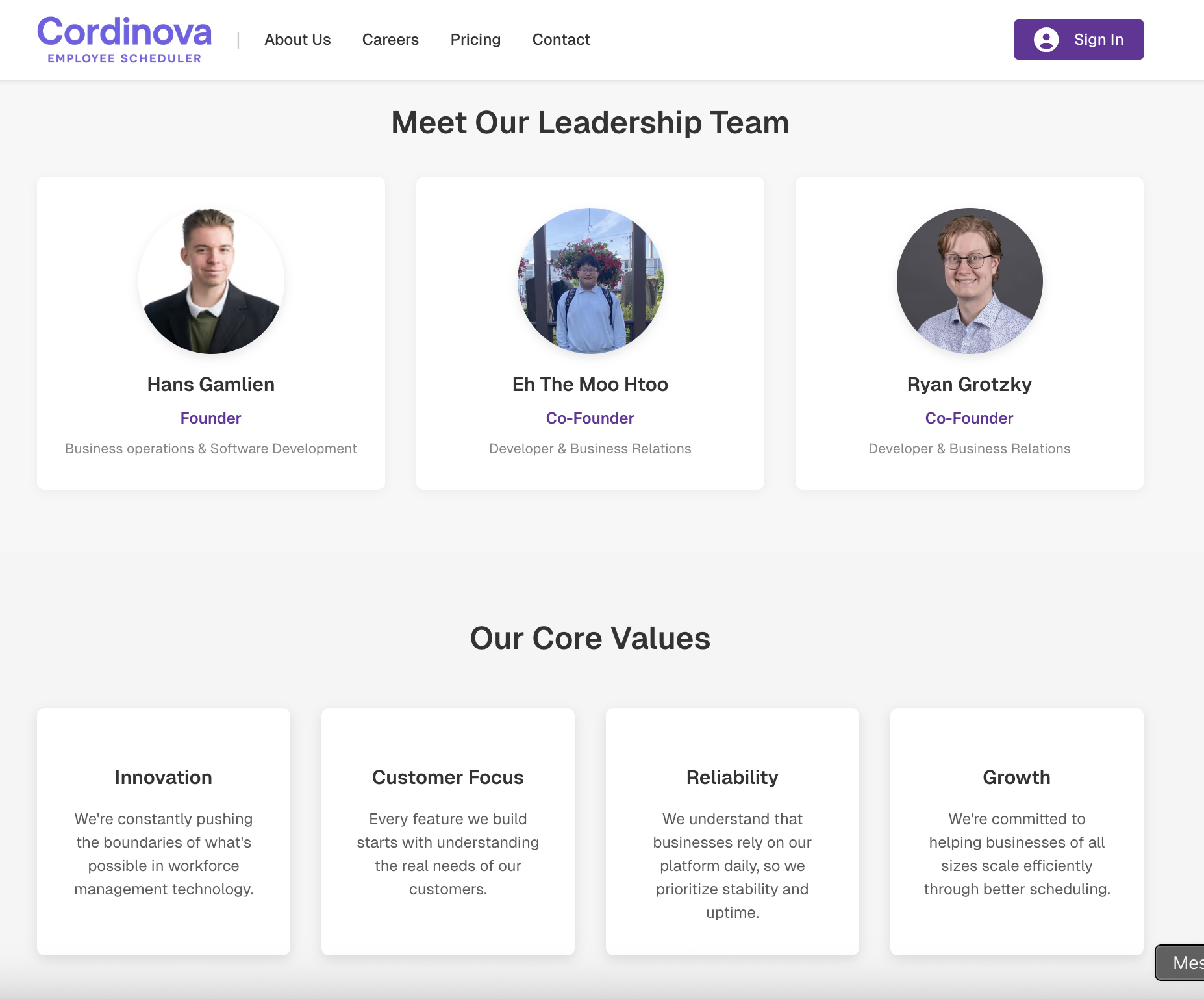 Cordinova Leadership Team